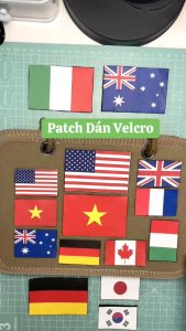 Patch Velcro dán in hình Cờ Các Nước ( Hình in công nghệ Decal không có viền Gân ) - Poseidon.est2019