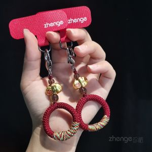 Zhenge Short Handmade Woven Phone Strap Ring Belt Keychain Decoration Chinese Zodiac Snake Style Mobile Phone Case Accessory