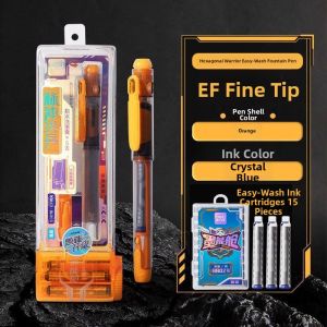 deli | Student Fountain Pen Water-Washable Replaceable Ink