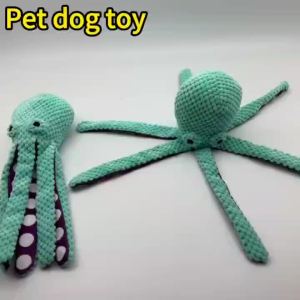 Dog Pet Plush Octopus Toy Interactive Sound Anti-Demolition Home Large and Small Dog Boredom Companion Toy