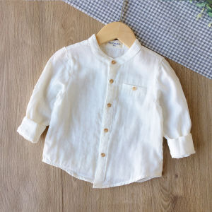 Ultra Soft Cotton Long Sleeve Shirt for Boys And Girls Baby Sun Protection Clothing New Chinese Style Top Thin Outerwear