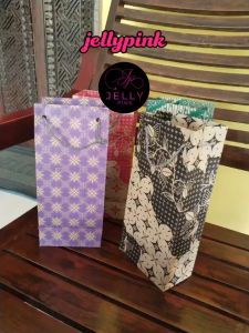 [ LUSINAN ]PAPERBAG BOTOL KAKTUS BATIK P 10 X L 8 X T 25