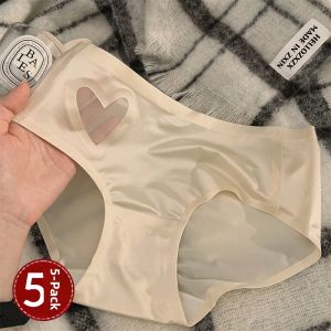 CUNXU | Antibacterial Cooling Silk Ladies Underwear Middle Waist Thin Summer Use