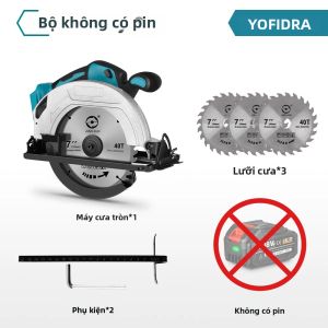 Yofidra | Máy Cưa Tròn Điện Không Chổi Than YOFIDRA 185MM 7 Inch Cầm Tay Dùng Cho Chế Tác Gỗ Tương Thích Với Pin Makita 18V