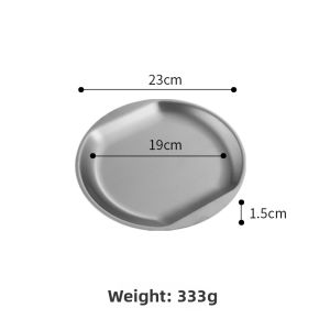 Eared Stainless Steel Flat Bottom Multi-purpose Dish Golden