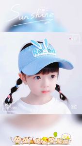 สไตล์เกาหลี หมวกกันแดด การ์ตูนกระต่ายน่ารัก สําหรับเด็กผู้ชาย และเด็กผู้หญิง