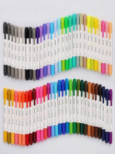Monami | Double-ended Highlighter Pen with Fine and Thick Tips for Students Drawing Marking Outlining 39 Colors Available