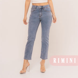 RIMINI - Celana Jeans Skinny Wanita Panjang Patch Denim Highwaist Size 26-33 - Gerra Pants 5257