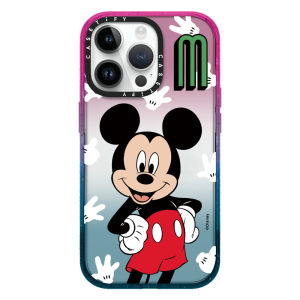《KIKI》CASE.TIFY cotton candy Glitter Phone case for iphone 14 14pro 14promax 13 13pro 13promax Mickey Minnie doodle cartoon figure Shock-proof air cushion Couple phone case simple style 12 12pro 12promax 11 2023 New Design HD transparent Phone case