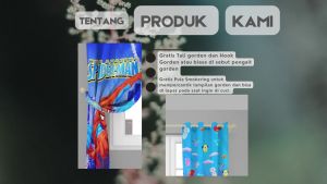 Gorden Karakter/Cartoon Size Tinggi 225cm Jendela/Pintu Smockring Free LP