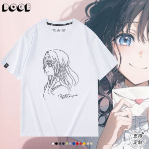 Anime T-Shirt with Kaorika Flower Pattern