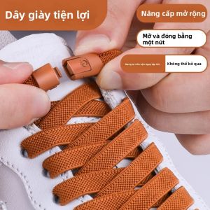 Dây Giày Thun Cho Giày Thể Thao - Dây Giày Không Cần Buộc Khóa Bấm Rộng 100cm Dẹt 0.8cm Chất Liệu Polyester Dành Cho Trẻ Em & Người Lớn Phụ Kiện Giày