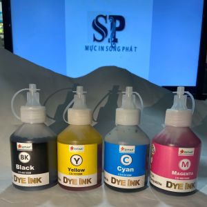 BỘ 4 MÀU MỰC NƯỚC/ MỰC IN PHUN BƠM CHO MÁY IN HP CANON LOẠI 100ML (BK-C-Y-M)