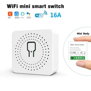 Tuya 16A WiFi mini chuyển đổi tự làm 1-cách điều khiển từ xa hẹn giờ tiếp sức tự động hóa cho cuộc sống thông minh làm việc với Alexa Google nhà Alice