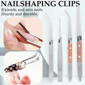 Nail Shaping Clip Stainless Steel Nail Shaping Clip Nail Gel Extension Application Tool DIY Nail Art Tools