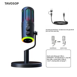 Micro Không Dây Điện Dung Di Động Dùng Cho Thu Âm Video Phòng Thu Trò Chơi Trực Tuyến Podcast - Micro Tụ Điện Để Bàn