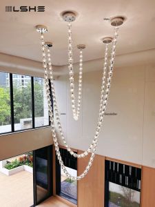 LSHE | Loft Style Designer Crystal and Pearl Chandelier Large Light