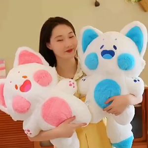 Plush Toy Bear Baby DuDu Cat Plush Doll Toy Kid Birthday Gift Cute Cartoon Animal Dolls Pillow Green Beige Pink Blue