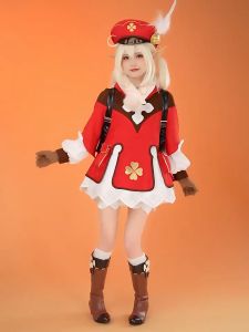 Game Genshin Impact Klee Cosplay Costumes Klee Disguise Lolita Dress for Kids Halloween Carnival Party Christmas Gifts