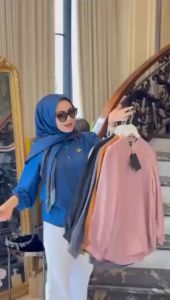 Top Molla Journey Scarves Atasan Wanita Blouse Wanita Kemeja Wanita