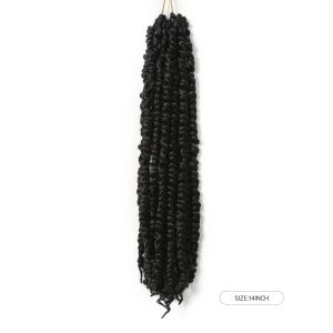 14inch Twist Crochet Hair Afro Synthetic Spring Twist Pre Looped Crochet Braiding Hair Extension Passion Twist for Women