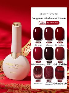Perfect color | Sơn Gel Móng Tay Hình Mắt Mèo Màu Đỏ Anh Túc Dùng Chuyên Nghiệp Tại Salon