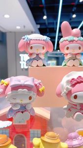 Bộ 6 Mô Hình Melody Phiên Bản Búp Bê Mèo Màu Hồng Đáng Yêu Mô Hình Cao 8cm Thích Hợp Decor Trang Trí