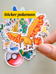 [MS10] Combo 10-20- 50 hình dán sticker Pokemon trang trí sổ tay sách vở mũ bảo hiểm bình nước size 5.5 cm