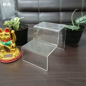 ชั้นวางโมเดล ชั้นอะคริลิคใส ต่อเนื่อง 2 ขั้น (เล็ก) (2S1.1)