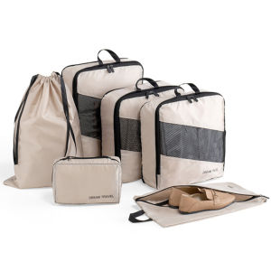 Huife 6Pcs/Set Travel Organizer Portable Storage Bags Set Wash Bag Luggage Clothes Storage