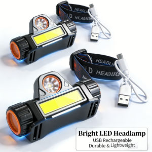 Rechargeable COB LED USB Headlamp Strong Magnetic Powerful Headlight Super Bright Waterproof Head Torch For Outdoor Fishing