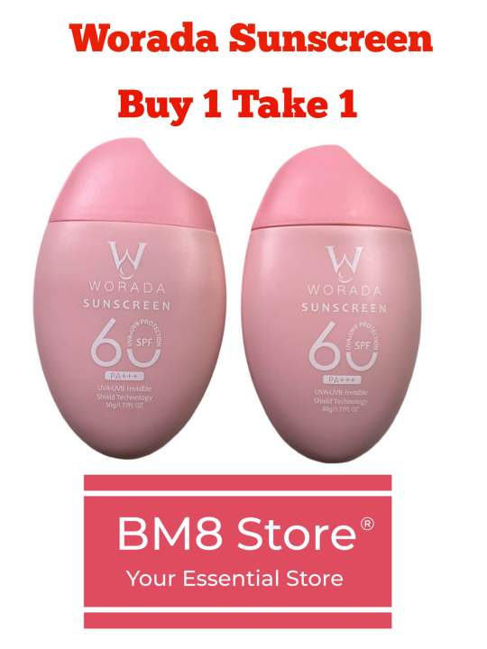 BUY 1 TAKE 1 [FDA APPROVED] Worada Invisible Shield Technology Brightening Sunscreen 50 grams SPF 60 PA+++