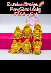 BUDDHA SET 6 PCS (GOLD-GREEN-LUMINOUS-SMALL)