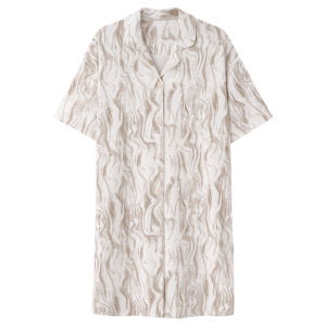 miiow | Pure Cotton Summer Sleepwear Womens Short Sleeve Thin Style Home Clothes Cat Person Nightgown Casual Comfortable Breathable