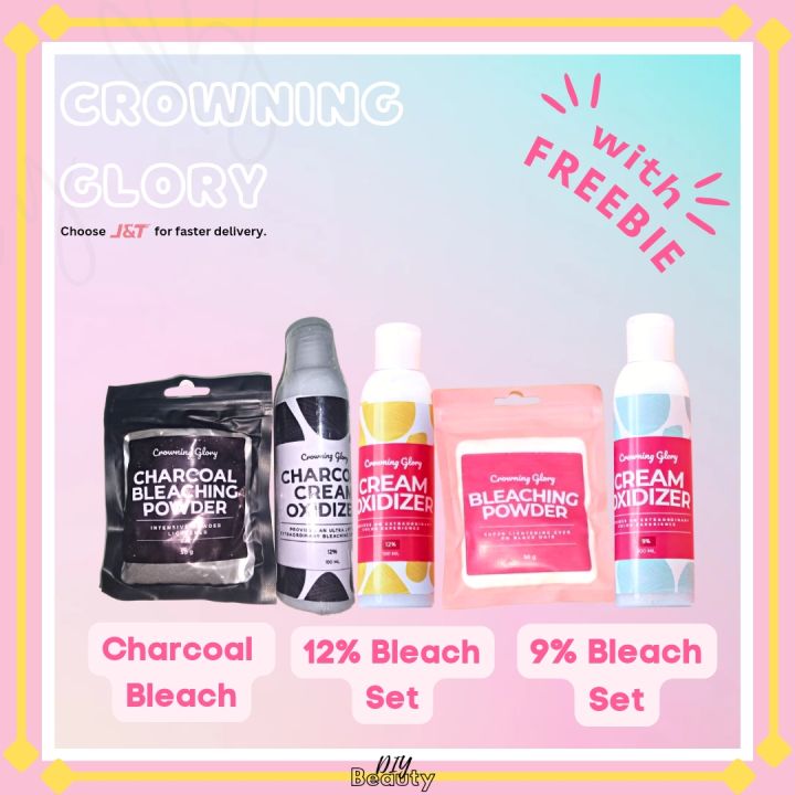 Authentic Crowning Glory Bleach Set ️ Cream Oxidizer And Bleach Powder