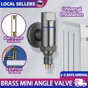 Spot Express G1/2 Brass Universal Clip On Washing Machine Faucet Valve Automatic Water Stop Valve For Laundry Bathroom Angle Valve Thread Anti Fall Angle Valve 洗衣机水龙头 洗衣用自动止水阀
