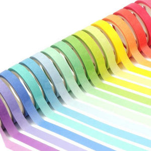 20 Rolls Painters Washi Masking Tape Rainbow Colorful Writable Colorful Decorative Tape For DIY Crafts Labeling Party Projects