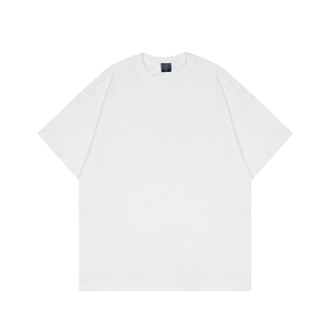 Summer 2024 Mens Loose Fit Short Sleeve T-Shirt Pure Cotton Solid Color American Streetwear Casual Style round Neck Top