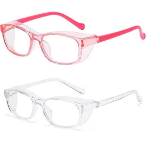 2pc Kids Safety Glasses Anti Fog Goggles with Side Shield Anti Pollen Protective Eyeglasses