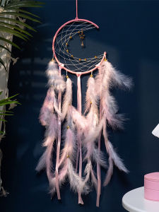 Moon Dream Catcher Chuông Gió Dệt Tay Treo Tường Trang Trí Bằng Kim Loại Phong Cách Mỹ Trang Trí Nhà Cửa Thủ Công Cho Phòng Ngủ Quà Tặng Lễ Hội Sinh Nhật