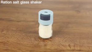 Press Type Quantitative Salt Jar Seasoning Bottle Jar Kitchen Sealed Seasoning Box Salt Jar