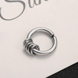 Khuyên tai kẹp nam tròn nữ Bạc không cần xỏ lỗ đơn giản đẹp nhỏ xinh cao cấp (1 chiếc) - Hoa tai HPer 1 BeCo Charm