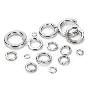 Spring Lock Washers M1.6 M2 M2.5 M3 M4 M5 M6 M8 M10 316 Stainless Steel Split Lock Washer Metric Lock Washers for Screw Bolt Nur