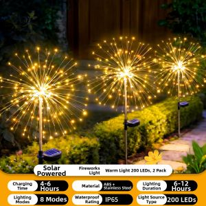 BEAUTY IN THE LIGHT | Solar Waterproof Firework Garden Light