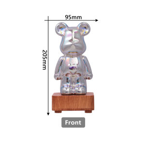 Parkson | USB Kính Đèn LED Để Bàn 3D Thiết Kế Hình Gấu Có Thể Điều Chỉnh Độ Sáng Đèn Ngủ Pháo Hoa Họa Tiết Cho Phòng Ngủ Phòng Khách Bầu Không Khí Trang Trí Đầu Giường