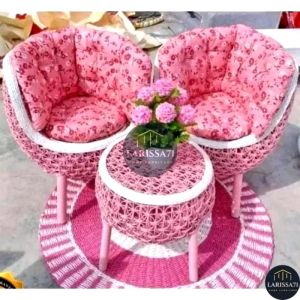 Set Kursi Brekele Rotan Sintetis Free Jok Duduk