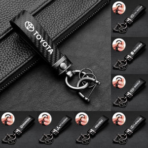 11cm x 2cm Car Carbon Fiber Key Chain For Honda City Accord Cr-v Jazz Brio Breeze Portable Fashion Key ring Chains Accessories