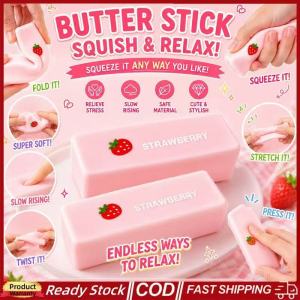 (Local Stock)【Ship in 12H】Squishy Butter Stick Sensory Toy Slow Rising Stress Relief Fidget for Kids Adults ADHD Anxiety Autism ASMR Gift  Aitemay
