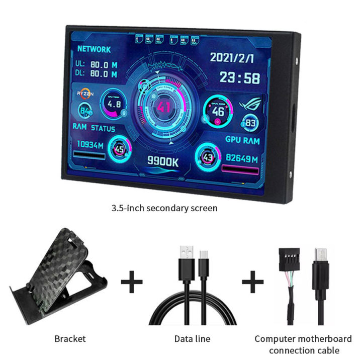 3.5 Inch Mini Computer Secondary Screen IPS USB C Secondary Screen ...