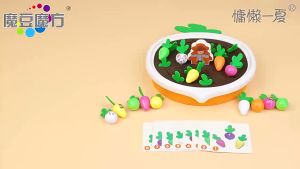 Baby Toy Pulling Out Radish Toys Vegetable Memory Game Puzzle Kid Game Educational Toy Harvest Carrot Game Colorful Shap